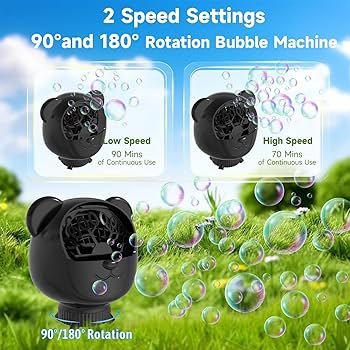 バブルスマッシャー　 Amazon.com: Bubble Machine for Toddlers Kids, 18 Wands 500ml